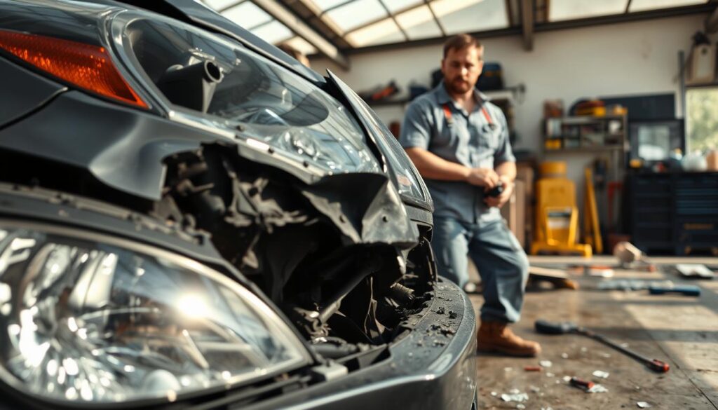 źle naprawione auto po stłuczce