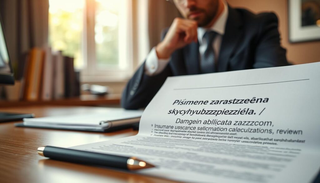 Pisemne zastrzeżenia do wyceny szkody ubezpieczyciela